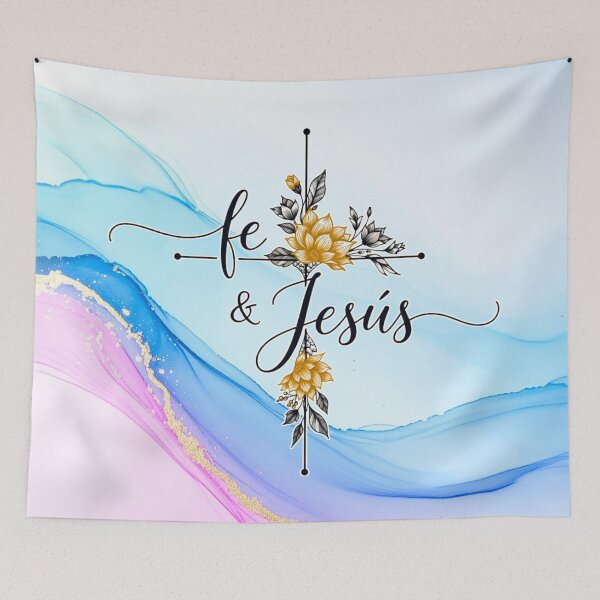Artikelvorschau, Glaube & Jesus: Florale Eleganz und Hingabe auf einem Kreuz aus Gold und Tinte entworfen und verkauft von keythxctrs.