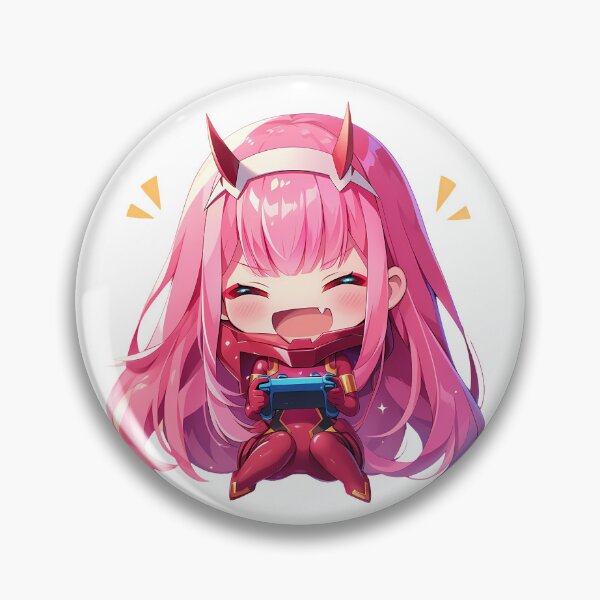 Item preview, Zero Two Darling Franxx Cute Chibi Anime Girl Playing Video Game designed and sold by earlobejerk.