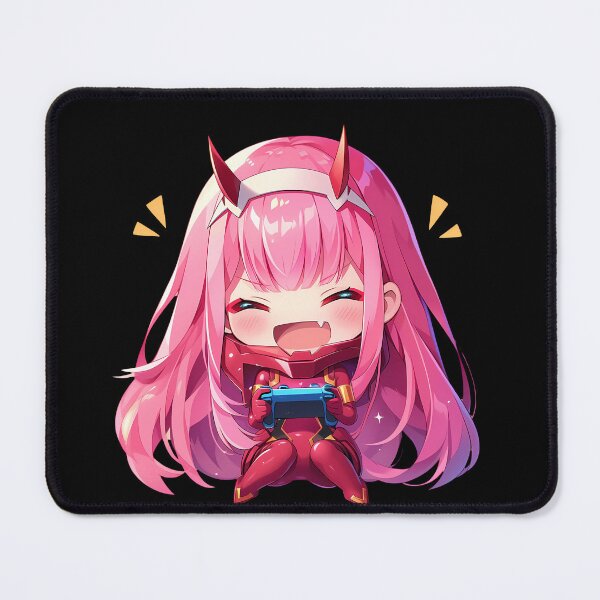 Item preview, Zero Two Darling Franxx Cute Chibi Anime Girl Playing Video Game designed and sold by earlobejerk.