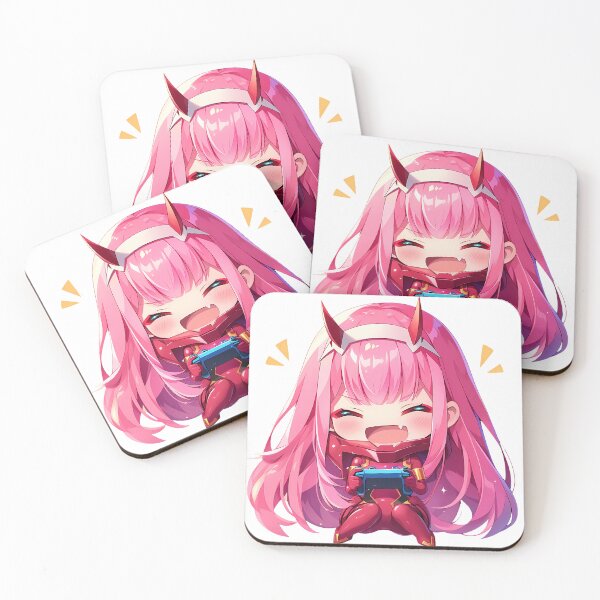 Item preview, Zero Two Darling Franxx Cute Chibi Anime Girl Playing Video Game designed and sold by earlobejerk.