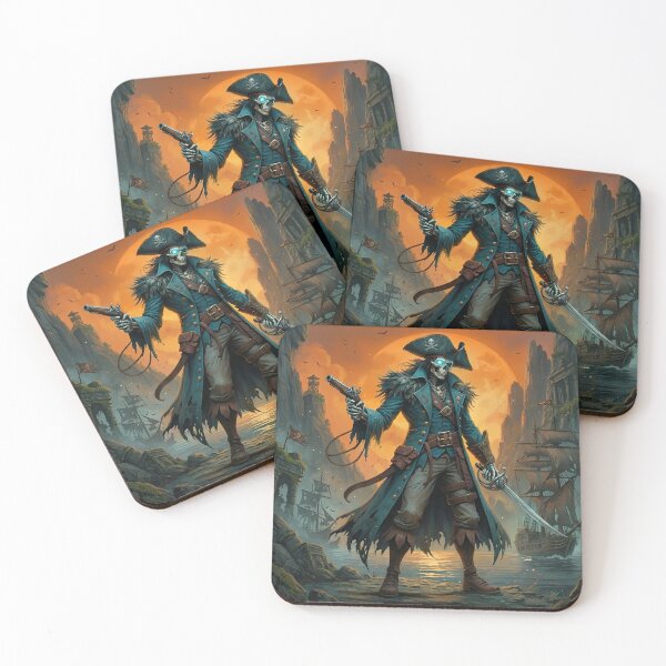 Item preview, Ghost Pirate Captain - Undead Fantasy Art designed and sold by Lucid Dream Pixel.