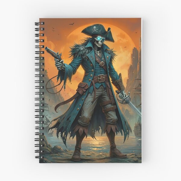 Item preview, Ghost Pirate Captain - Undead Fantasy Art designed and sold by Lucid Dream Pixel.