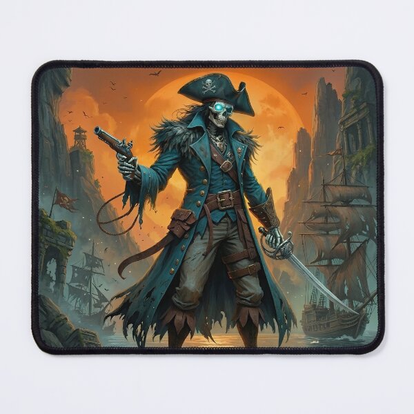 Item preview, Ghost Pirate Captain - Undead Fantasy Art designed and sold by Lucid Dream Pixel.