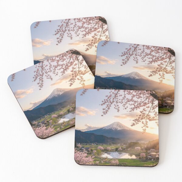 Item preview, Mount Fuji With Pink Cherry Blossoms designed and sold by Vista Atelier.