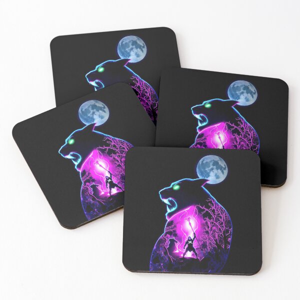 Item preview, Skeletor & Panthor Neon Silhouette - 80s Retro Evil designed and sold by keythxctrs.
