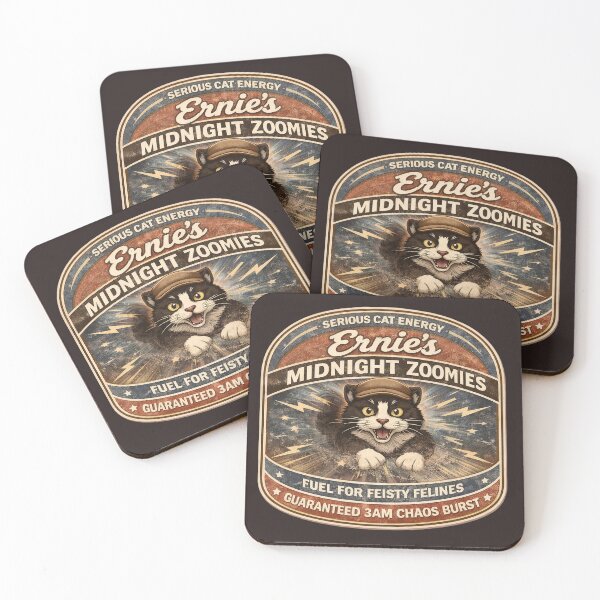 Item preview, Ernie's Midnight Zoomies Fuel - Funny Cat Shirt, Vintage Cat Lover Gift, Retro Zoomies Design, Domestic Cat Chaos  designed and sold by Halejo68.