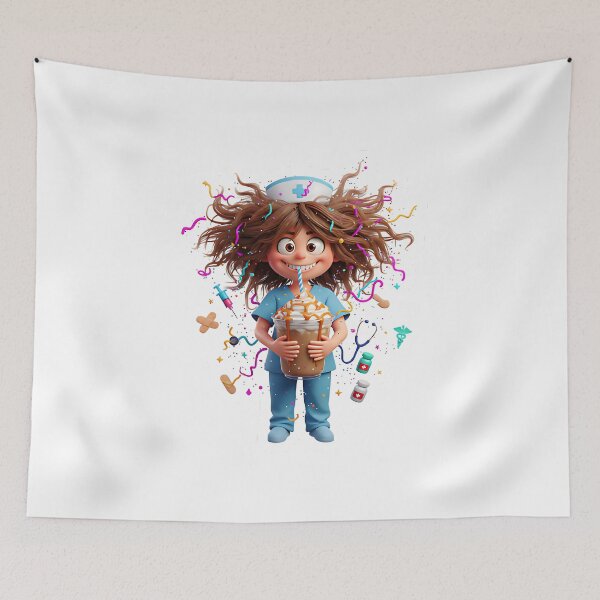 Item preview, Funny Nurse Life Fueled by Coffee Sticker designed and sold by JobVibeStudio.