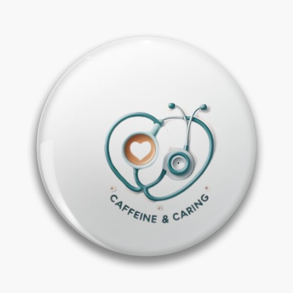Item preview, Funny Nurse Caffeine and Caring Sticker designed and sold by JobVibeStudio.