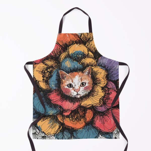 Item preview, Floral Mandala Art cat – Intricate Flower Mandala Design designed and sold by Anime9122.