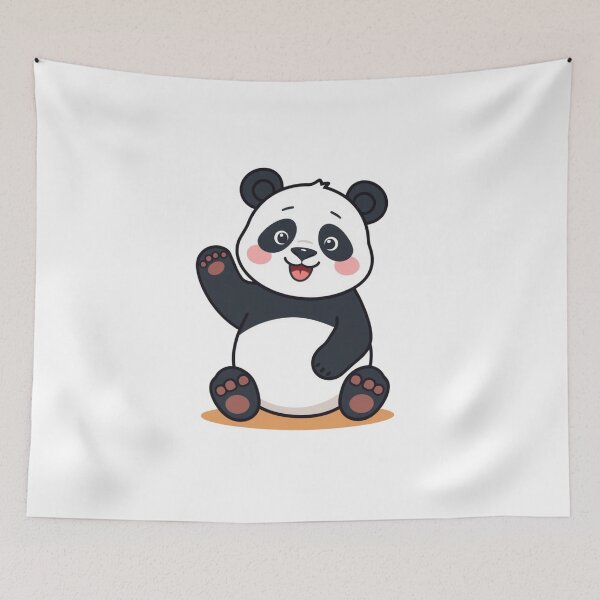 Item preview, Cute panda wave  designed and sold by JosueShop101.
