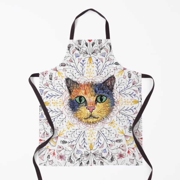 Item preview, Floral Mandala Art cat – Intricate Flower Mandala Design designed and sold by Anime9122.