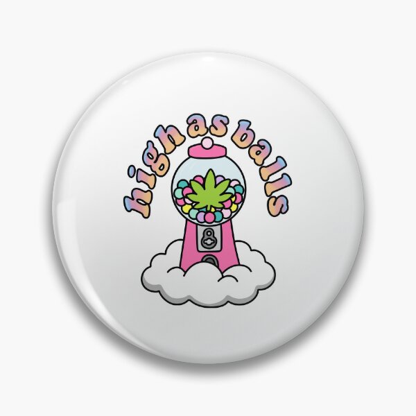 Item preview, High As Balls Weed Gumball Machine Stoner Humor Art designed and sold by MycoMindsMedia.