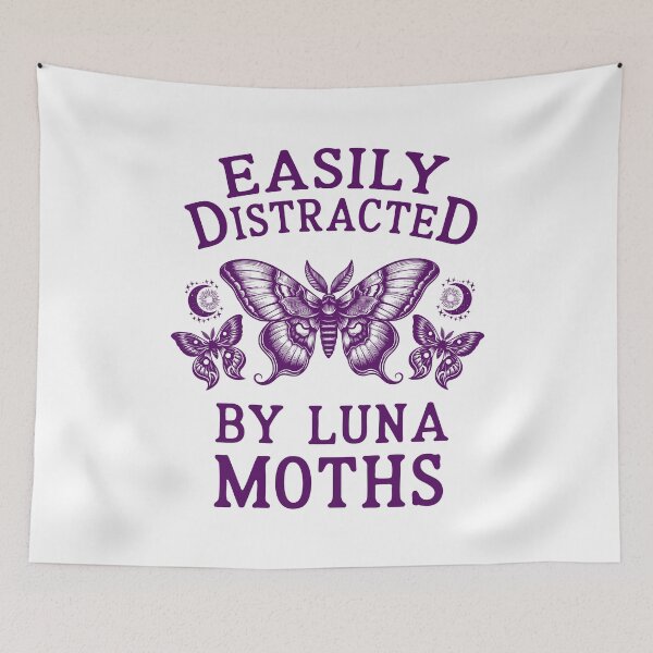 Item preview, Easily Distracted by Moths Dark Academia Gothic Vintage Art designed and sold by Dmetalx Art Apparel.