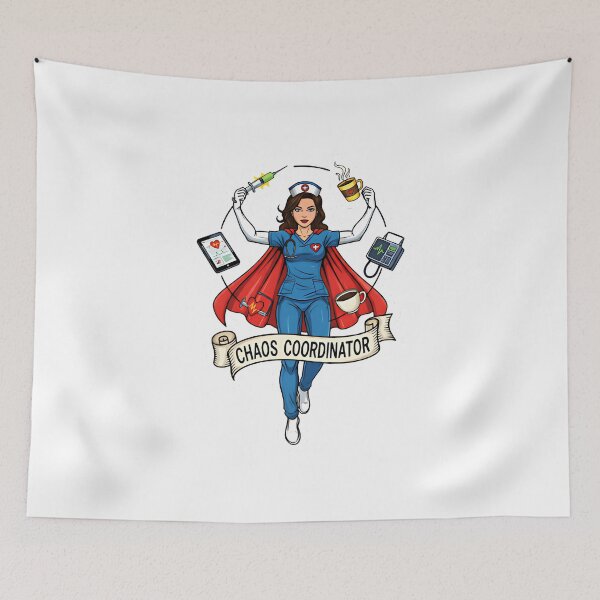 Item preview, Empowering Nurse Hero Chaos Coordinator Sticker designed and sold by JobVibeStudio.