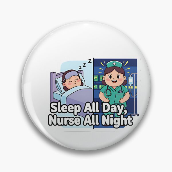 Item preview, Funny sleep all day nurse designed and sold by JobVibeStudio.