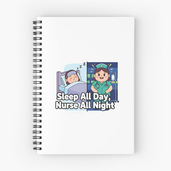 Item preview, Funny sleep all day nurse designed and sold by JobVibeStudio.
