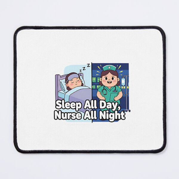 Item preview, Funny sleep all day nurse designed and sold by JobVibeStudio.