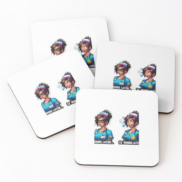 Item preview, Funny tired  nurse sticker designed and sold by JobVibeStudio.