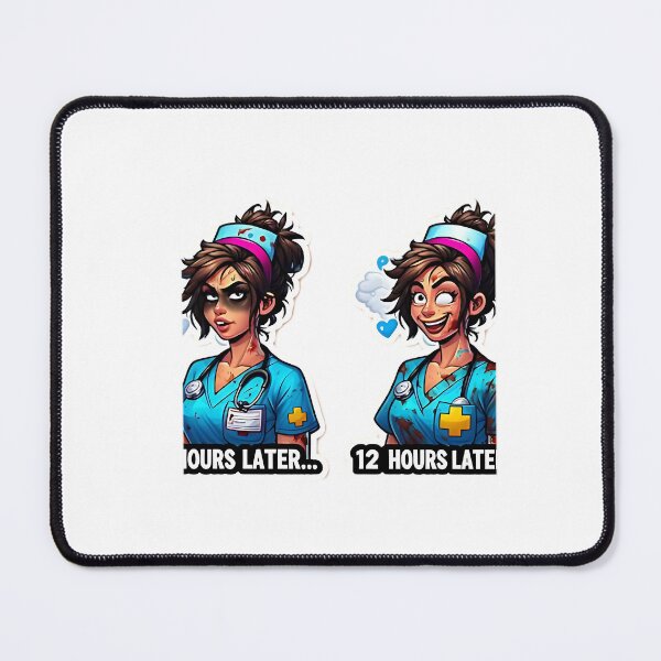 Item preview, Funny tired  nurse sticker designed and sold by JobVibeStudio.