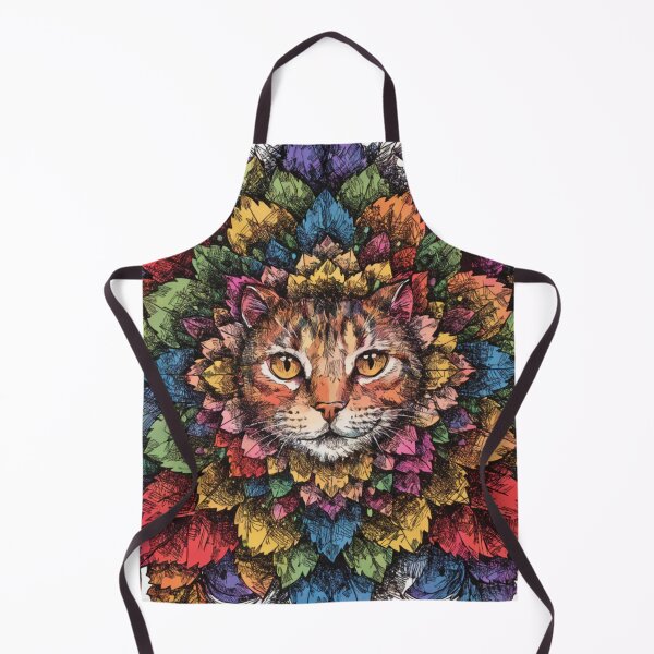Item preview, Floral Mandala Art cat – Intricate Flower Mandala Design designed and sold by Anime9122.