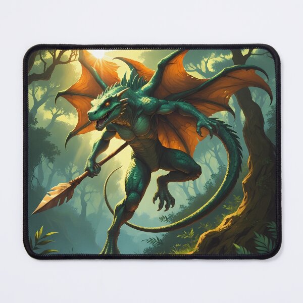 Item preview, Lizardman Fighter - Reptilian Fantasy Art designed and sold by Lucid Dream Pixel.