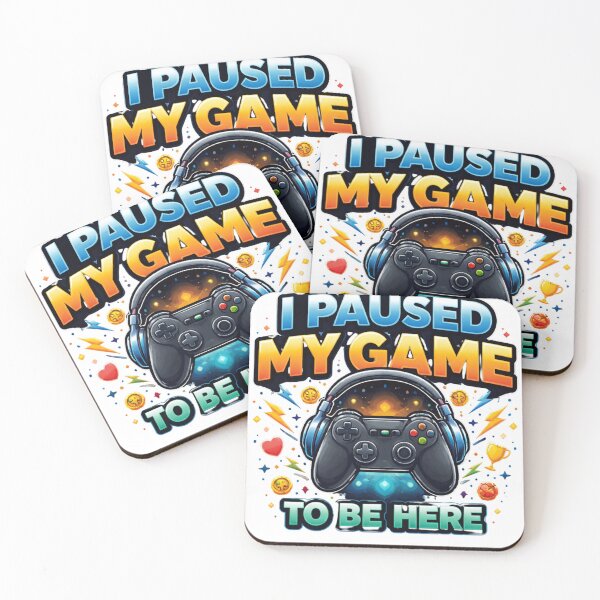 Item preview, I Paused My Game to Be Here – Funny Gamer Quote Controller Design designed and sold by Wear Sculpt.