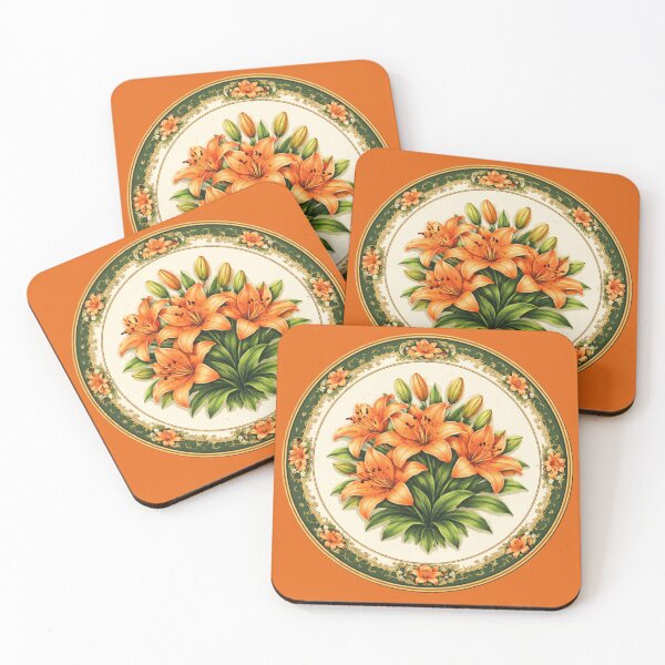 Item preview, Tiger Lily Majesty – Bold Grace Botanical Circle Design designed and sold by TheJoyfulPen.