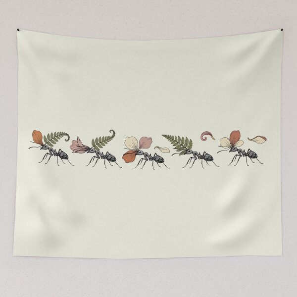 Item preview, Leafcutter Ants Carrying Fern and Petals designed and sold by BirdsnStuff.