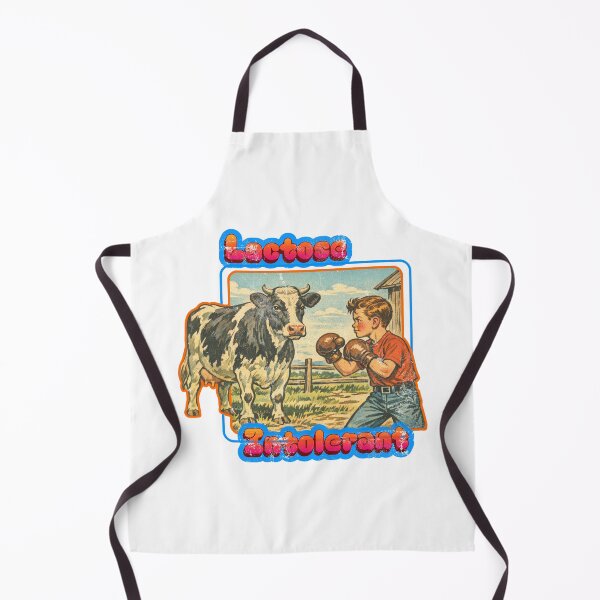 Item preview, Lactose Intolerant — Retro Cow Fight Cartoon designed and sold by Nacho Average Designs.