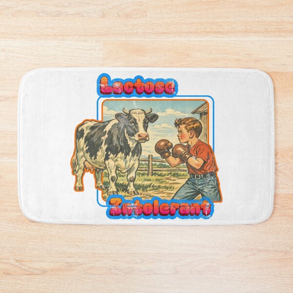 Item preview, Lactose Intolerant — Retro Cow Fight Cartoon designed and sold by Nacho Average Designs.