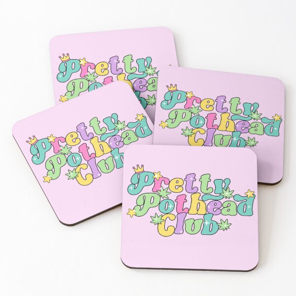 Item preview, Pretty Pothead Club Aesthetic Weed Sticker, Cannamom Girly Stoner Sticker, Marijuana Smoker Sticker designed and sold by DropsOfDopamine.