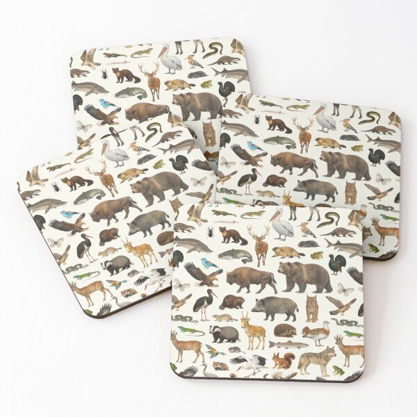 Item preview, Animals of Eastern Europe Retro Style Identification Chart designed and sold by kakarikihill.