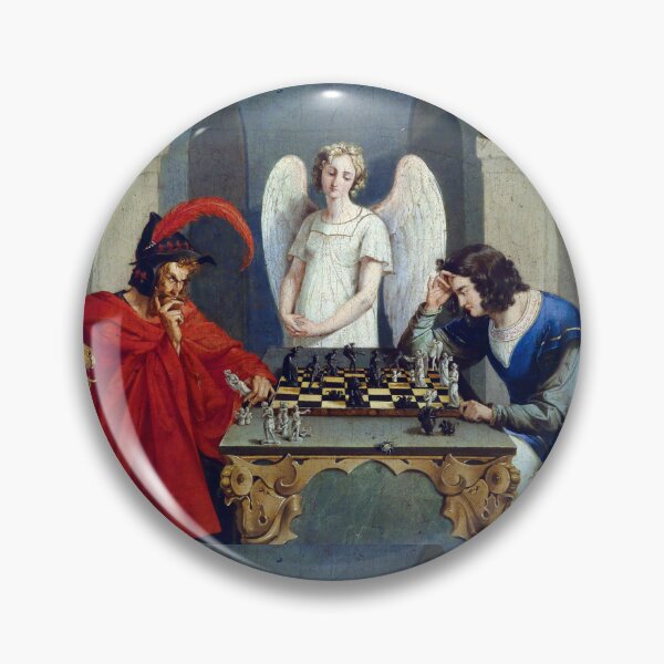 Item preview, Mephistopheles and Faust Playing Chess designed and sold by Jon-Baran.