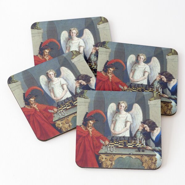 Item preview, Mephistopheles and Faust Playing Chess designed and sold by Jon-Baran.