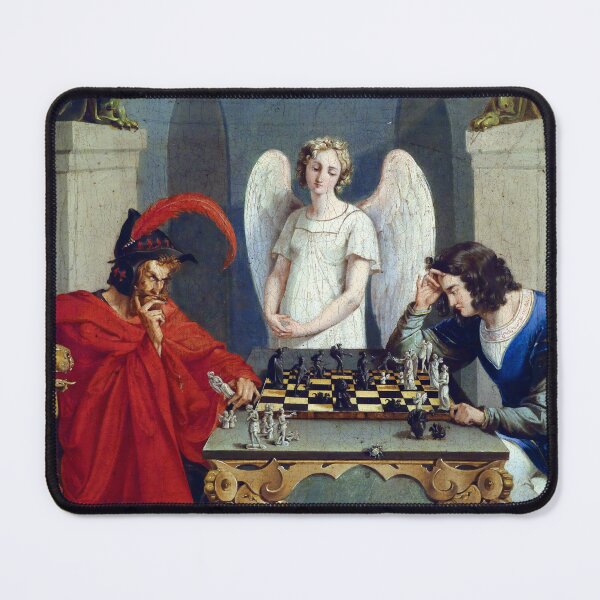 Item preview, Mephistopheles and Faust Playing Chess designed and sold by Jon-Baran.