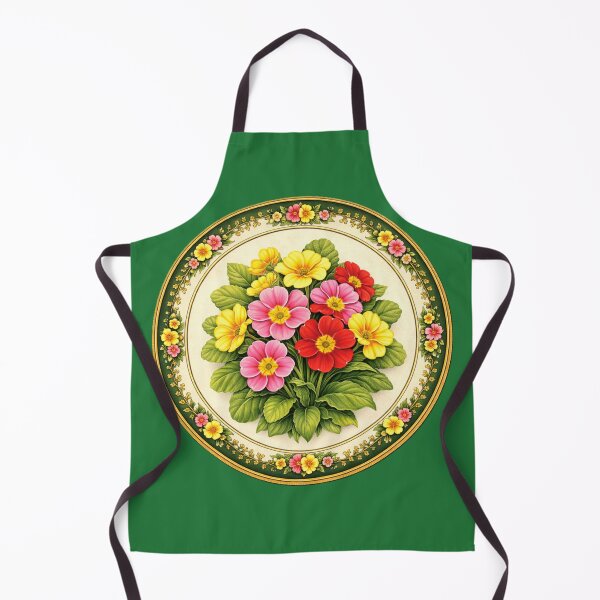 Item preview, Primrose Welcome – Spring Renewal Botanical Circle Design designed and sold by TheJoyfulPen.