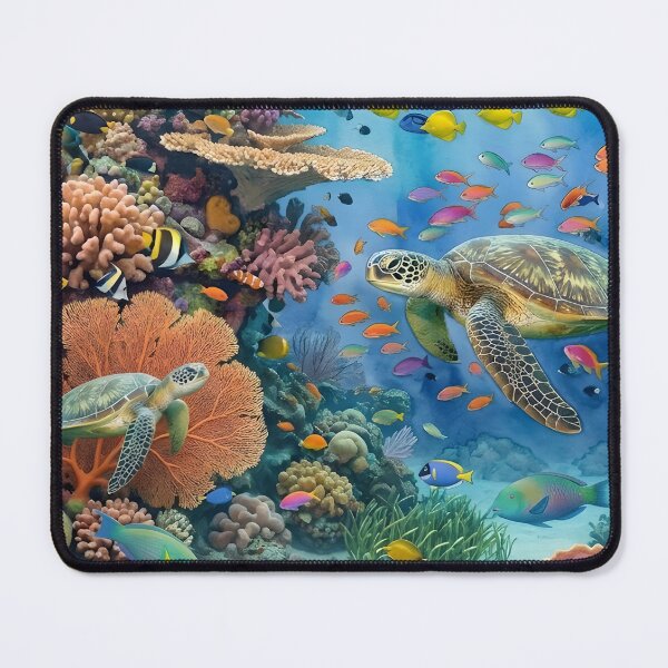 Item preview, Coral Reef Watercolor Splendor - Vibrant Marine Life designed and sold by VibranPalette.