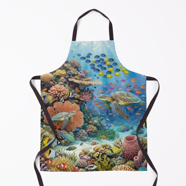 Item preview, Coral Reef Watercolor Splendor - Vibrant Marine Life designed and sold by VibranPalette.