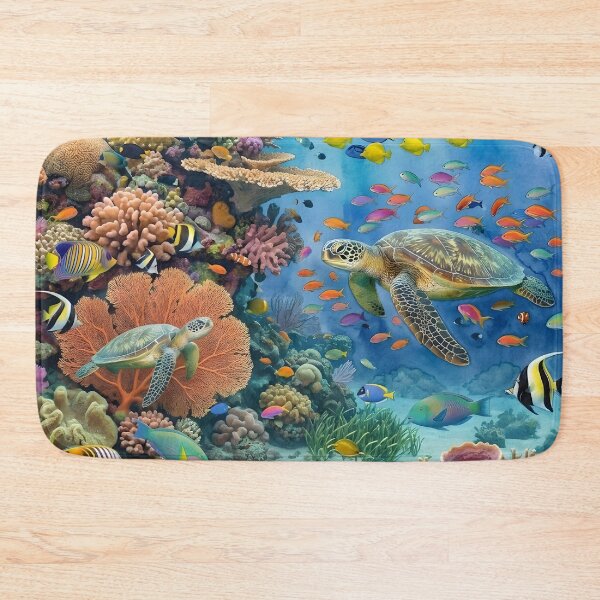 Item preview, Coral Reef Watercolor Splendor - Vibrant Marine Life designed and sold by VibranPalette.