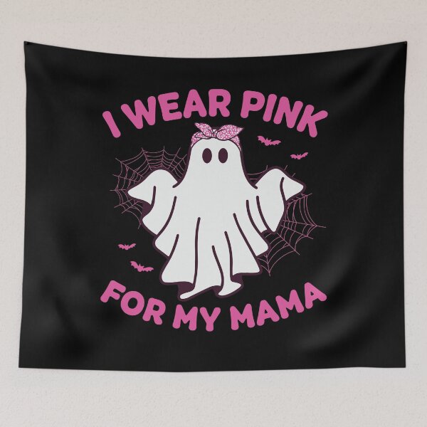 Item preview, Breast Cancer Halloween Pink Ghost Mama designed and sold by KroghDs.