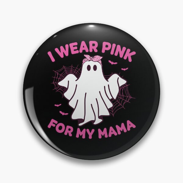 Item preview, Breast Cancer Halloween Pink Ghost Mama designed and sold by KroghDs.