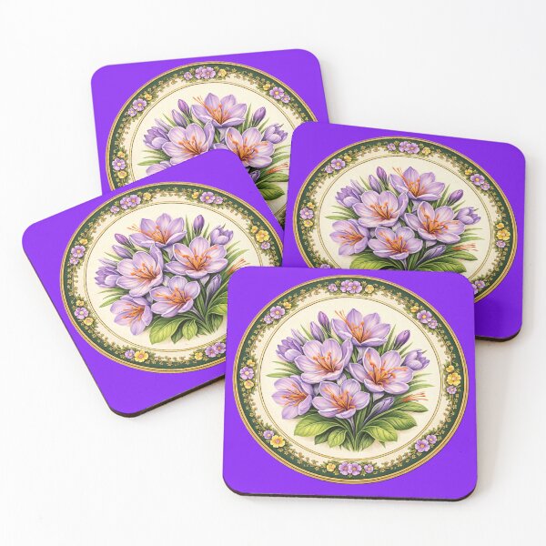Item preview, Saffron Treasure – Precious Bloom Botanical Circle Design designed and sold by TheJoyfulPen.