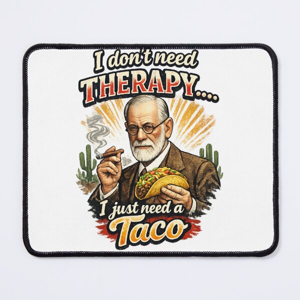 Item preview, Funny Taco Shirt Vintage Freud Graphic Humor Design for Food Lovers designed and sold by RickE.
