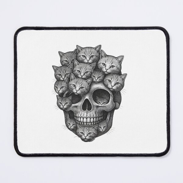 Item preview, Reversed Cat Skull Inward Facing Skeletal Cat | Dark Kawaii Gothic Anatomy Art designed and sold by MyTeeSh.