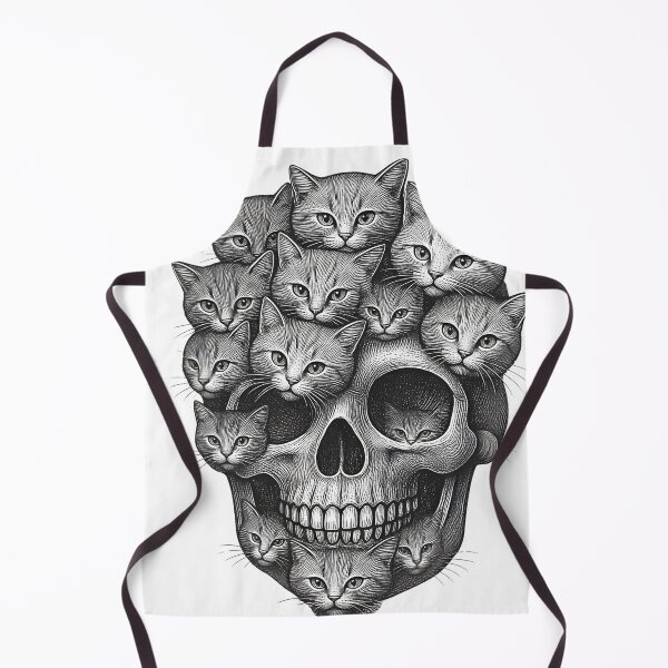 Item preview, Reversed Cat Skull Inward Facing Skeletal Cat | Dark Kawaii Gothic Anatomy Art  designed and sold by MyTeeSh.