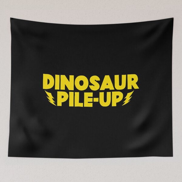 Item preview, Dinosaur Pile-Up Yellow Lightening Logo designed and sold by RebeccaOrn.