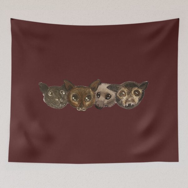 Item preview, Four Species Of Flying Fox Bat In A Row. designed and sold by BabyBats.