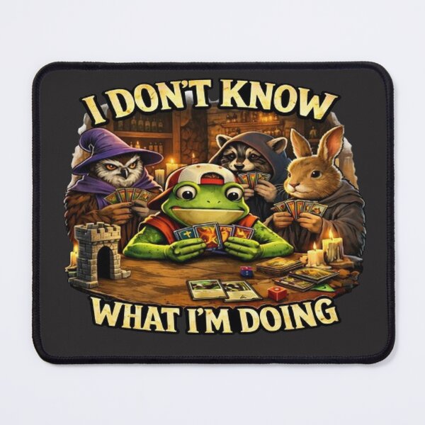 Item preview, I Don’t Know What I’m Doing Funny Tabletop Gaming Frog designed and sold by jckprintdesigns.