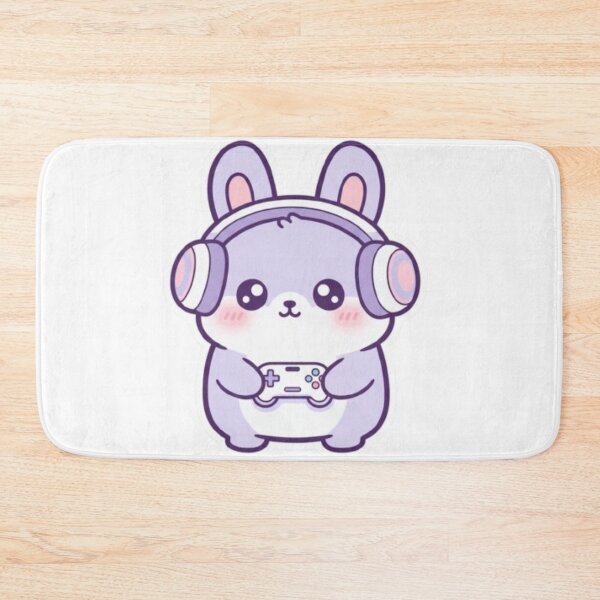 Item preview, Cute Kawaii Gamer Bunny – Pastel Gaming Aesthetic Sticker designed and sold by DesignNovaCo.