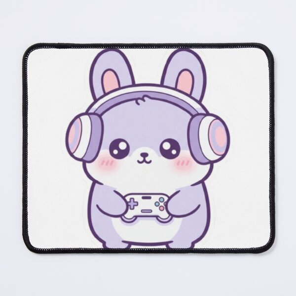 Item preview, Cute Kawaii Gamer Bunny – Pastel Gaming Aesthetic Sticker designed and sold by DesignNovaCo.